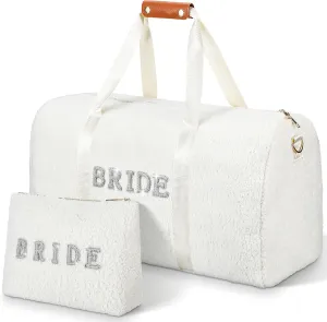 Bride Weekender Bags Makeup Bag wedding Travel Duffel Bag Shoulder Weekender Overnight Bag for Women Weekender Bag