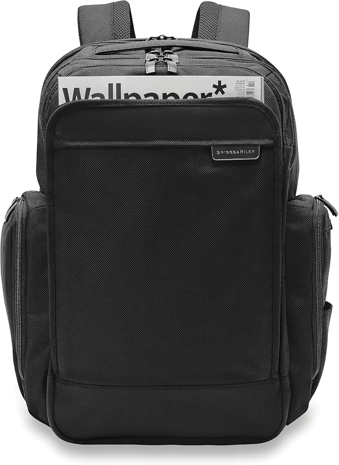 Briggs & Riley Traveler Backpack - Carry On Travel Backpack for Women & Men, Personal Item Travel Bag, Lightweight & Durable, Padded Straps, Fits up to 15" Laptop - Baseline Collection, Black