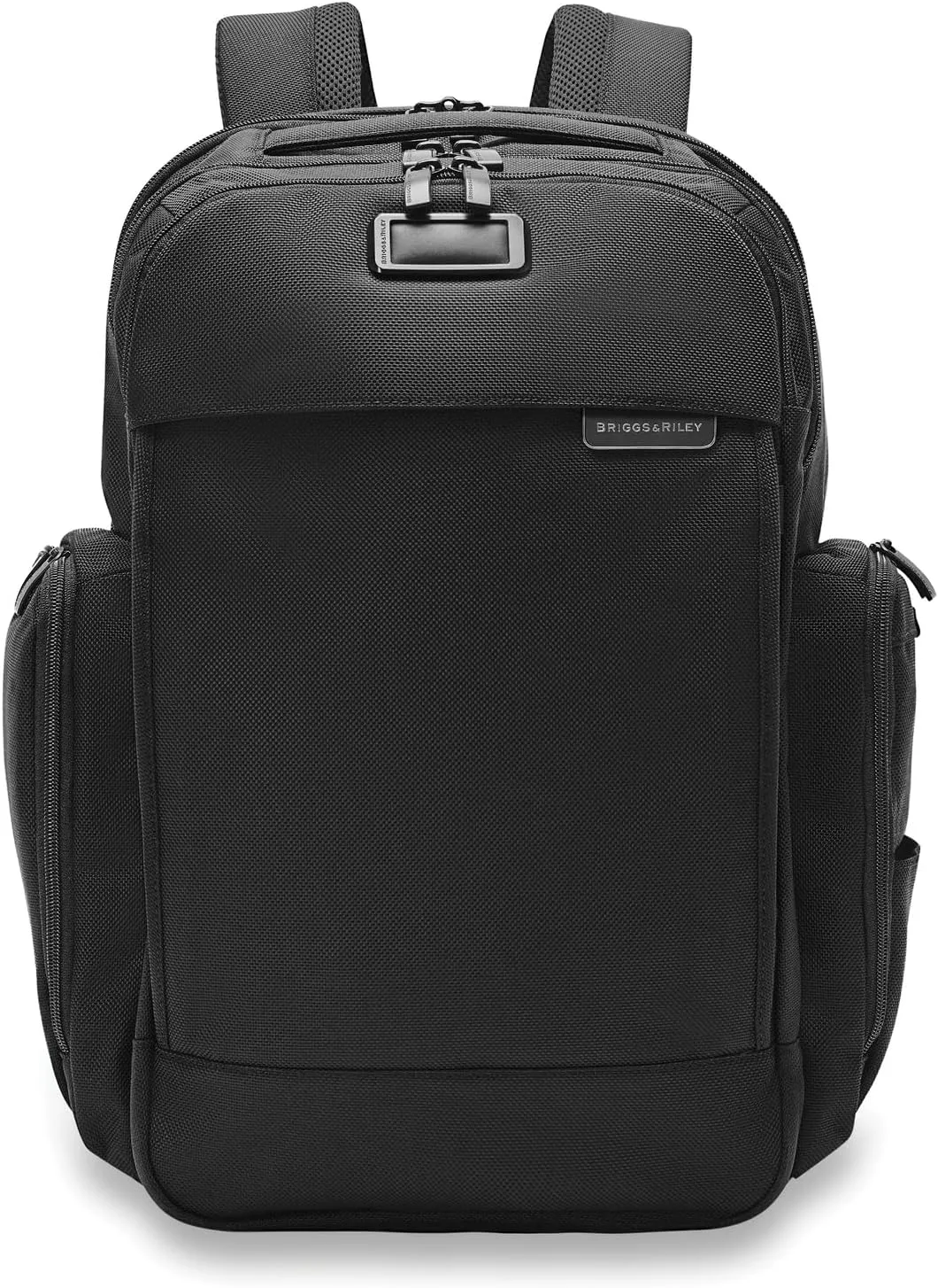 Briggs & Riley Traveler Backpack - Carry On Travel Backpack for Women & Men, Personal Item Travel Bag, Lightweight & Durable, Padded Straps, Fits up to 15" Laptop - Baseline Collection, Black