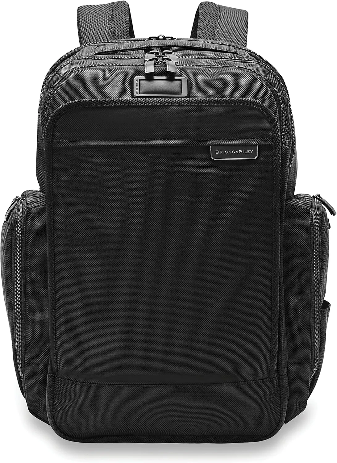 Briggs & Riley Traveler Backpack - Carry On Travel Backpack for Women & Men, Personal Item Travel Bag, Lightweight & Durable, Padded Straps, Fits up to 15" Laptop - Baseline Collection, Black