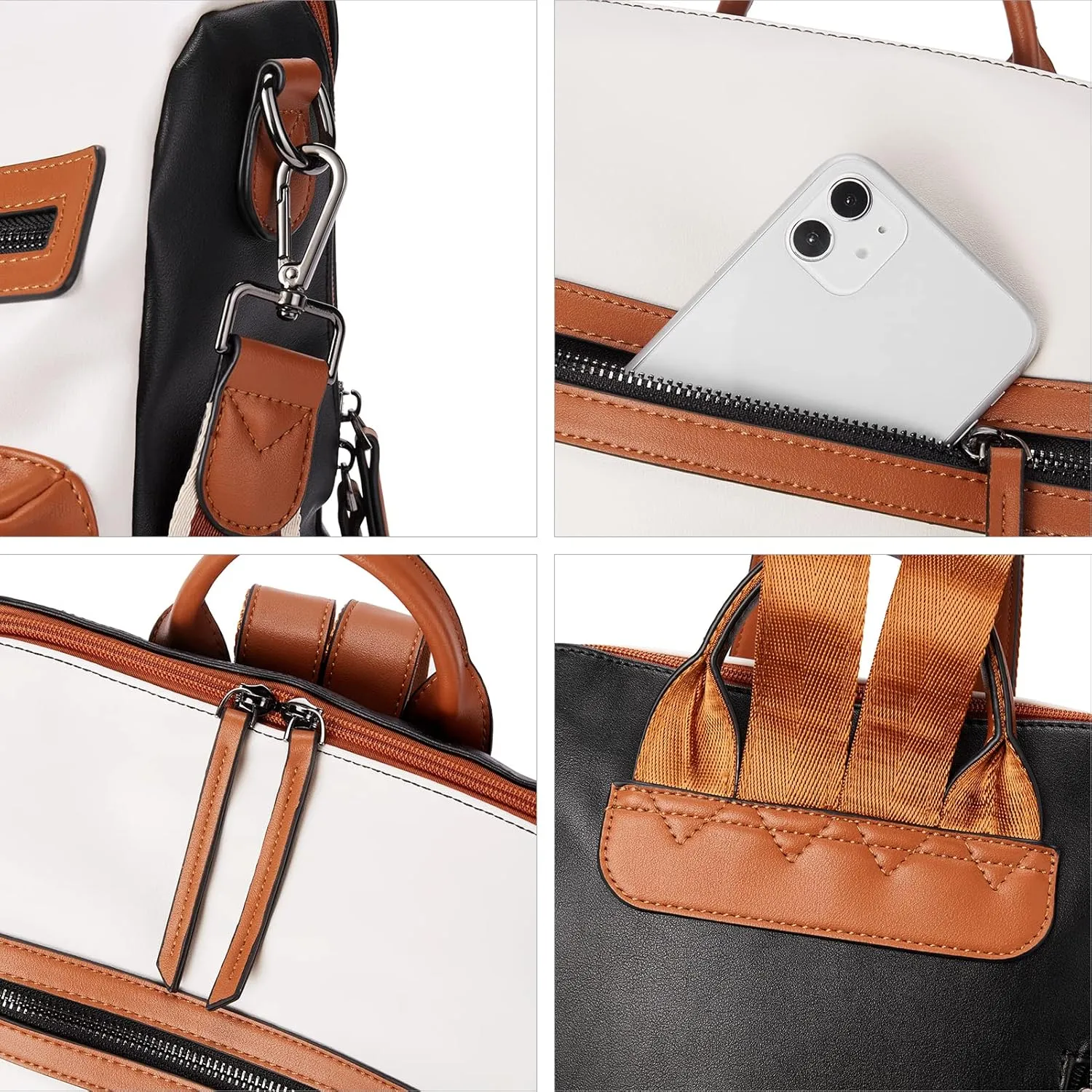 BROMEN Backpack Purse for Women Fashion Leather Designer Travel Large Ladies Shoulder Bags