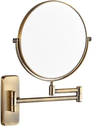 Bronze,1:3 Magnifying Mirror Wall Mounted Double-Sided Mirror 8" 20Cm Beauty Mirror Bathroom Cosmetic Mirror