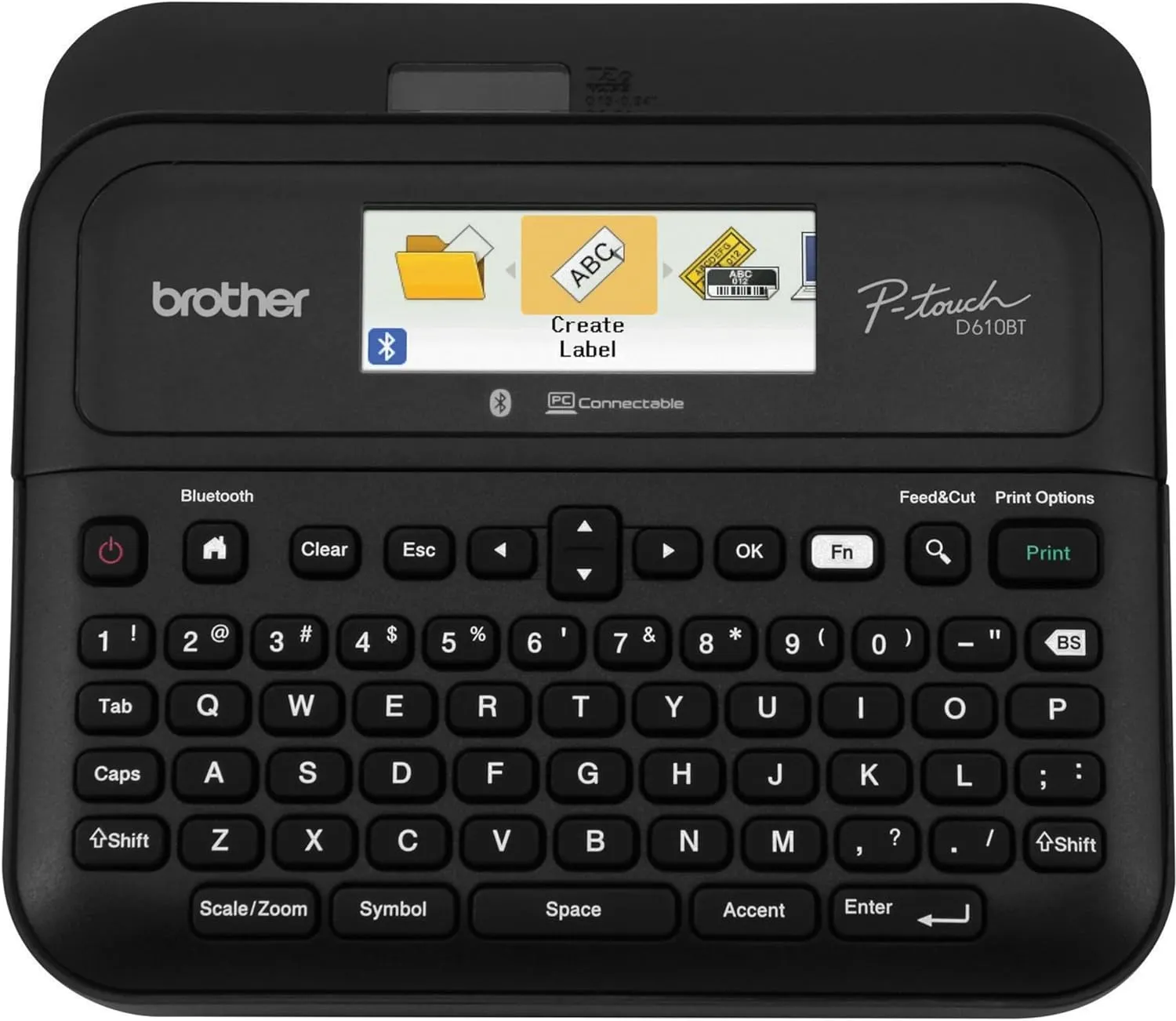 Brother P-Touch PT- D610BT Business Professional Connected Label Maker | Connect and Create via Bluetooth® on TZe Label Tapes up to ~1 inch, White