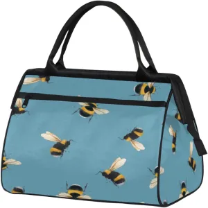 Bumblebee Cute Womens Weekender Overnight Bag Travel Duffel Bag 25L Carry On Tote Bag Gym Duffle Bag for Women Teen Girls