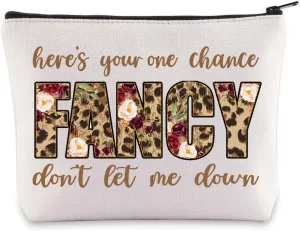 BWWKTOP Country Singer Makeup bag Singer Lyrics Gift Here's Your One Chance Fancy Don't Let Me Down Musical Makeup Zipper Pouch Bag Country Music Merchandise (Let Me Down)