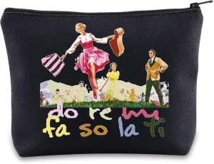 BWWKTOP Sound Theater Cosmetic Makeup Bag Von Trapp Gift Do Re Mi Fa So La Ti Theater Zipper Pouch Bag Theater Musical Merchandise (Do Re Mi BL)