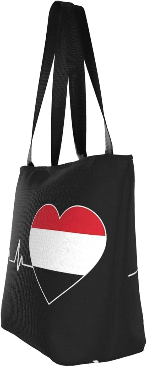 Camouflage Gray Camo American Flag Women's Tote Bag Lightweight Shoulder Bag Shopping Handbag Large Capacity Handbag