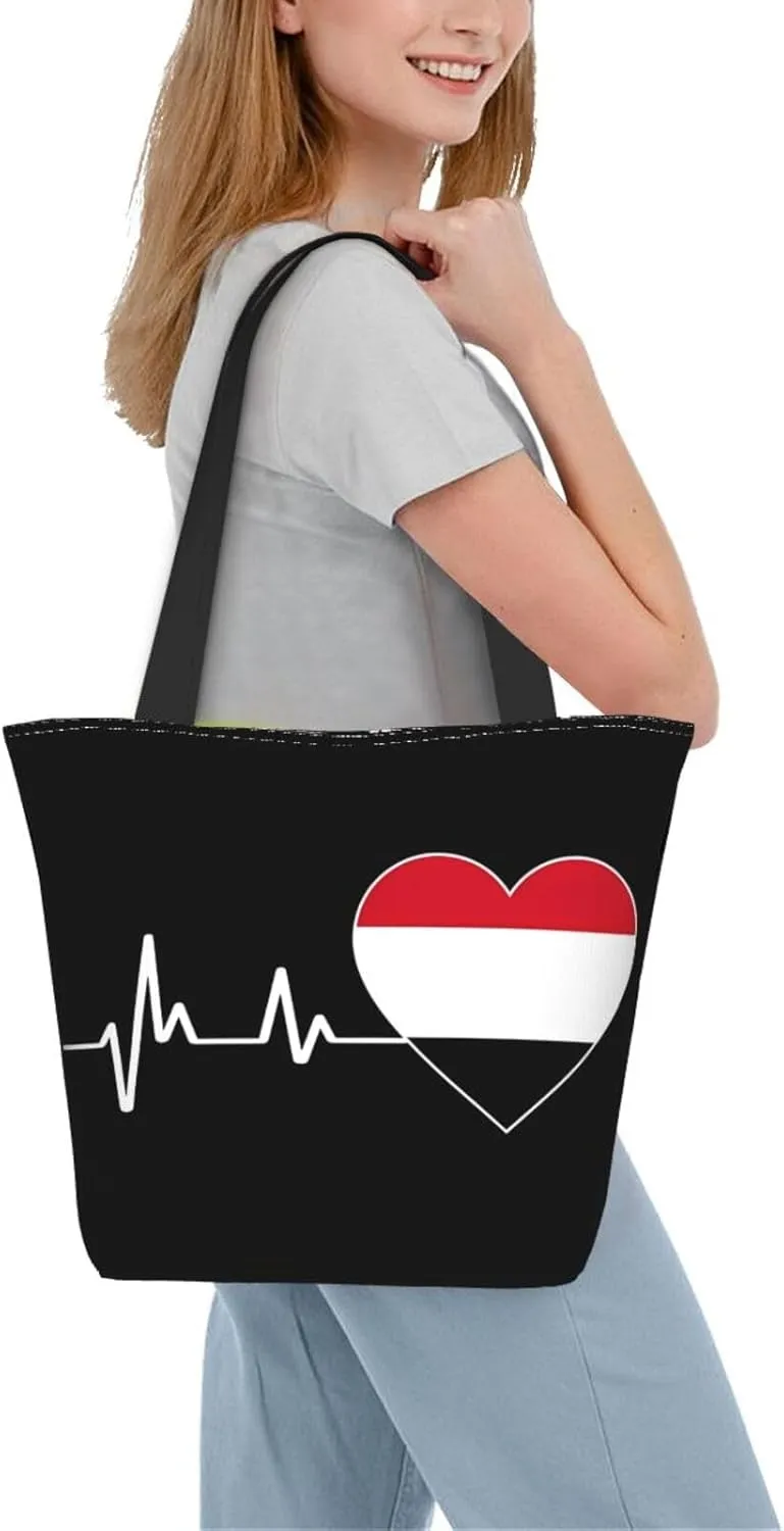 Camouflage Gray Camo American Flag Women's Tote Bag Lightweight Shoulder Bag Shopping Handbag Large Capacity Handbag