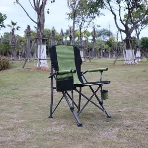 Camping Chair, Folding Outdoor Folding Chair, Camping Chair, high Back, Recliner, Outdoor Camping Chair, Portable Fishing Chairs with Phone Pocket and Cup Holder, Folding Chairs