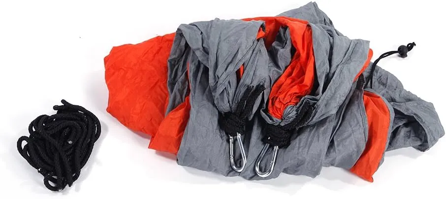 Camping Hammock Double Parachute Hammocks Portable Hammocks Outdoor Hammock Lightweight Nylon Travel Bed with 2 Tree Straps for Backpacking, Travel, Beach, Backyard, Patio, Hiking(E)