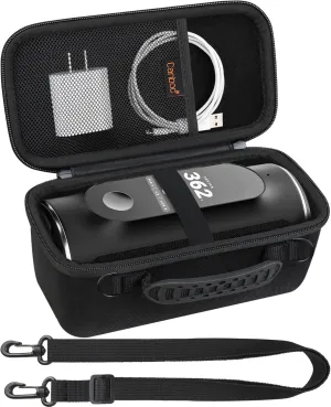 Canboc Carrying Case for Blue Tees Golf Player  GPS Speaker with Touch Screen Display, GPS Speaker Player Bag with Removable Shoulder Strap, Mesh Pocket fits Cable, Black (Case only)