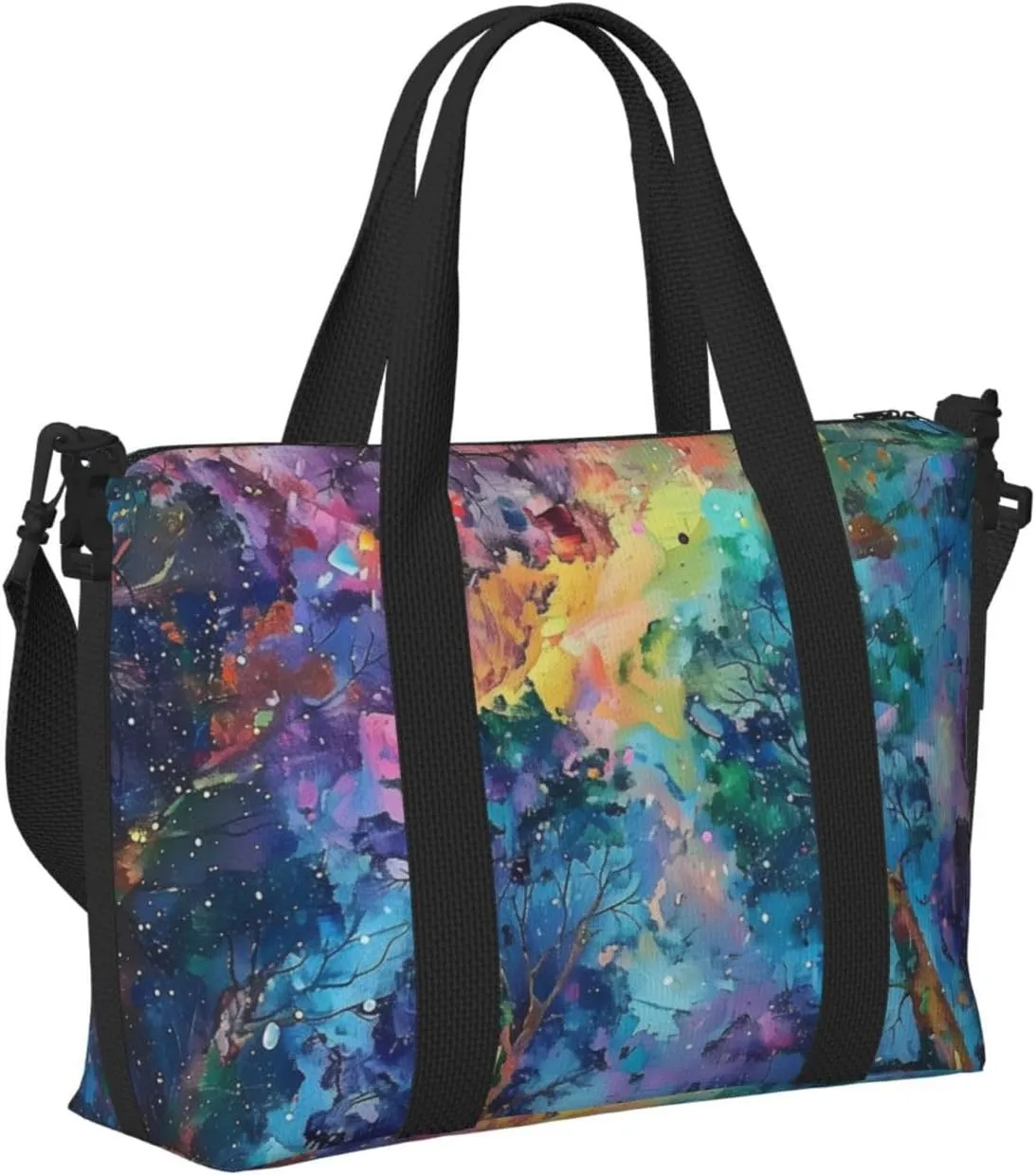 canopy with trees print Travel Duffel Bag, Sports Tote Gym Bag, Swim Pool Bag Large Shoulder Tote Bag for Beach Weekender
