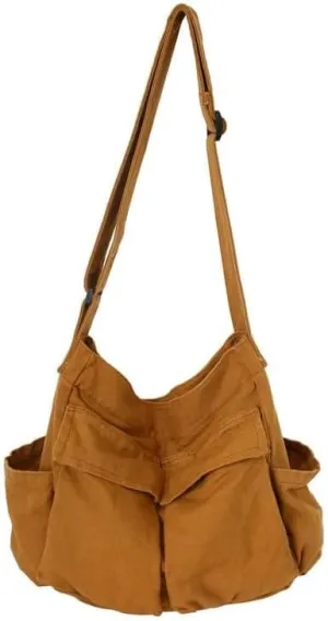 Canvas Messenger Vintage Bag Letter Pattern Crossbody Bag Emo Goth Shoulder Satchels Y2K Harajuku Bag Grunge Handbag