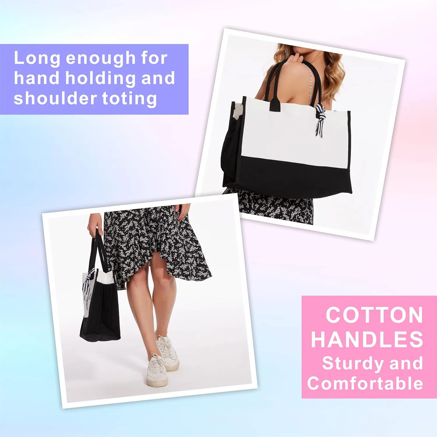 Canvas Tote Bag For Women, Summer Gift Ideas - Minimalism Tote Bag - A00