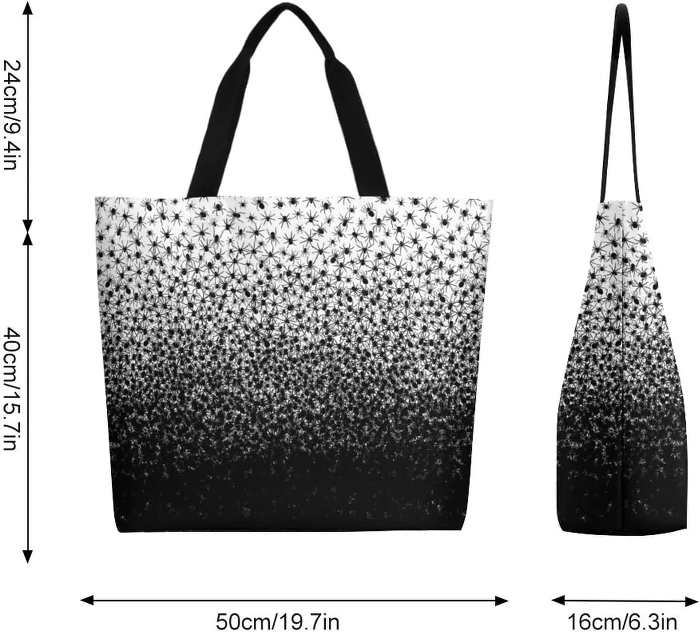 Canvas Tote Bag Large Casual Shoulder Bag for Women Handbag Reusable Beach Shopping Gym Picnic Travel Grocery Bag