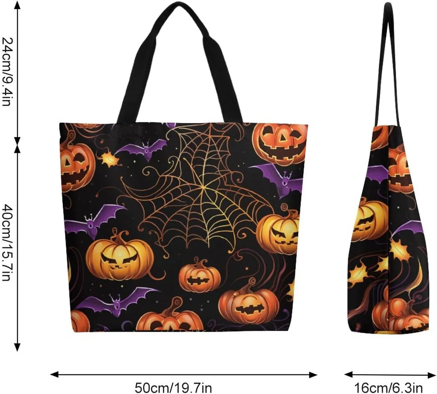 Canvas Tote Bag Large Casual Shoulder Bag for Women Handbag Reusable Beach Shopping Gym Picnic Travel Grocery Bag