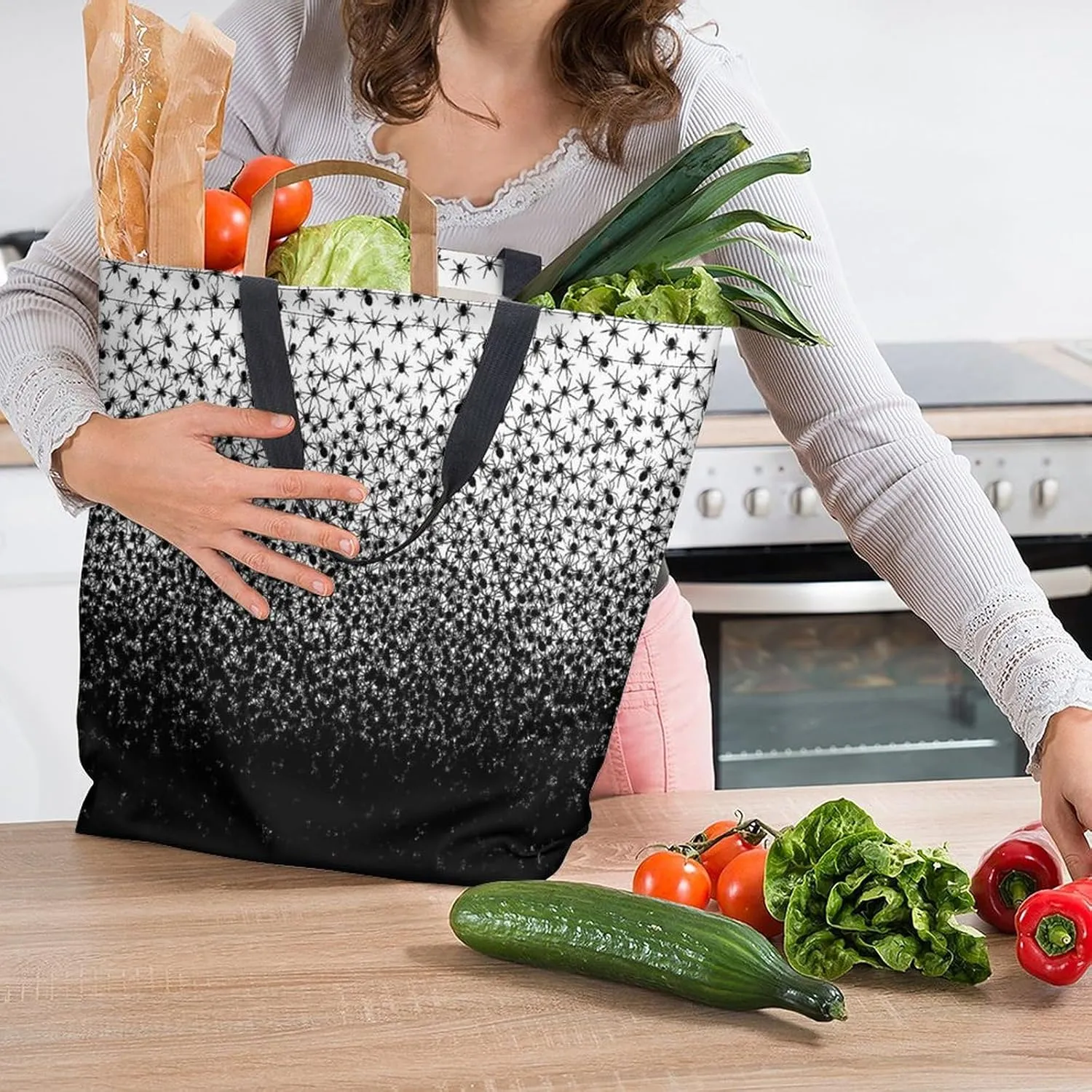 Canvas Tote Bag Large Casual Shoulder Bag for Women Handbag Reusable Beach Shopping Gym Picnic Travel Grocery Bag