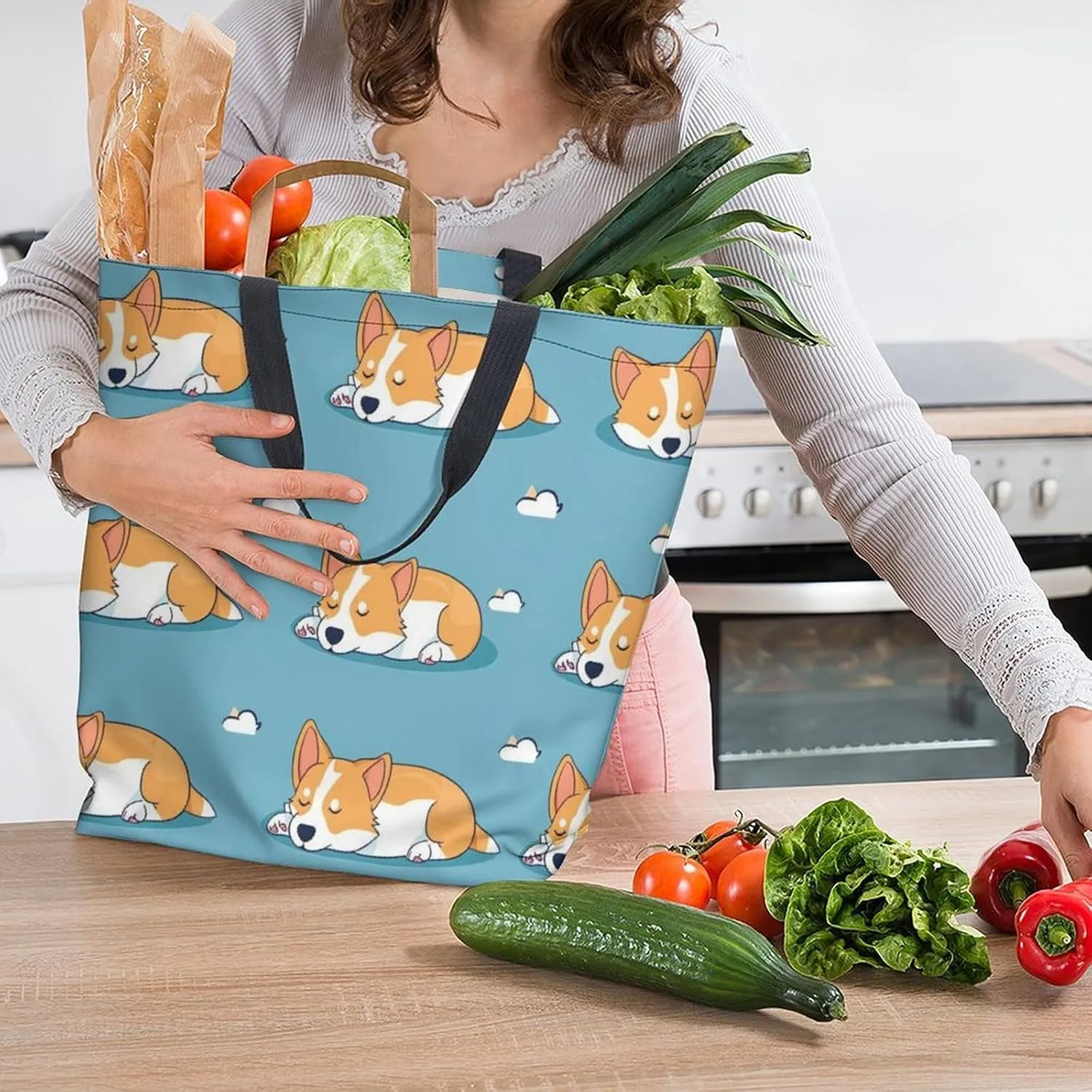 Canvas Tote Bag Large Women Casual Shoulder Bag Handbag Reusable Beach Shopping Grocery Bag For Outdoors
