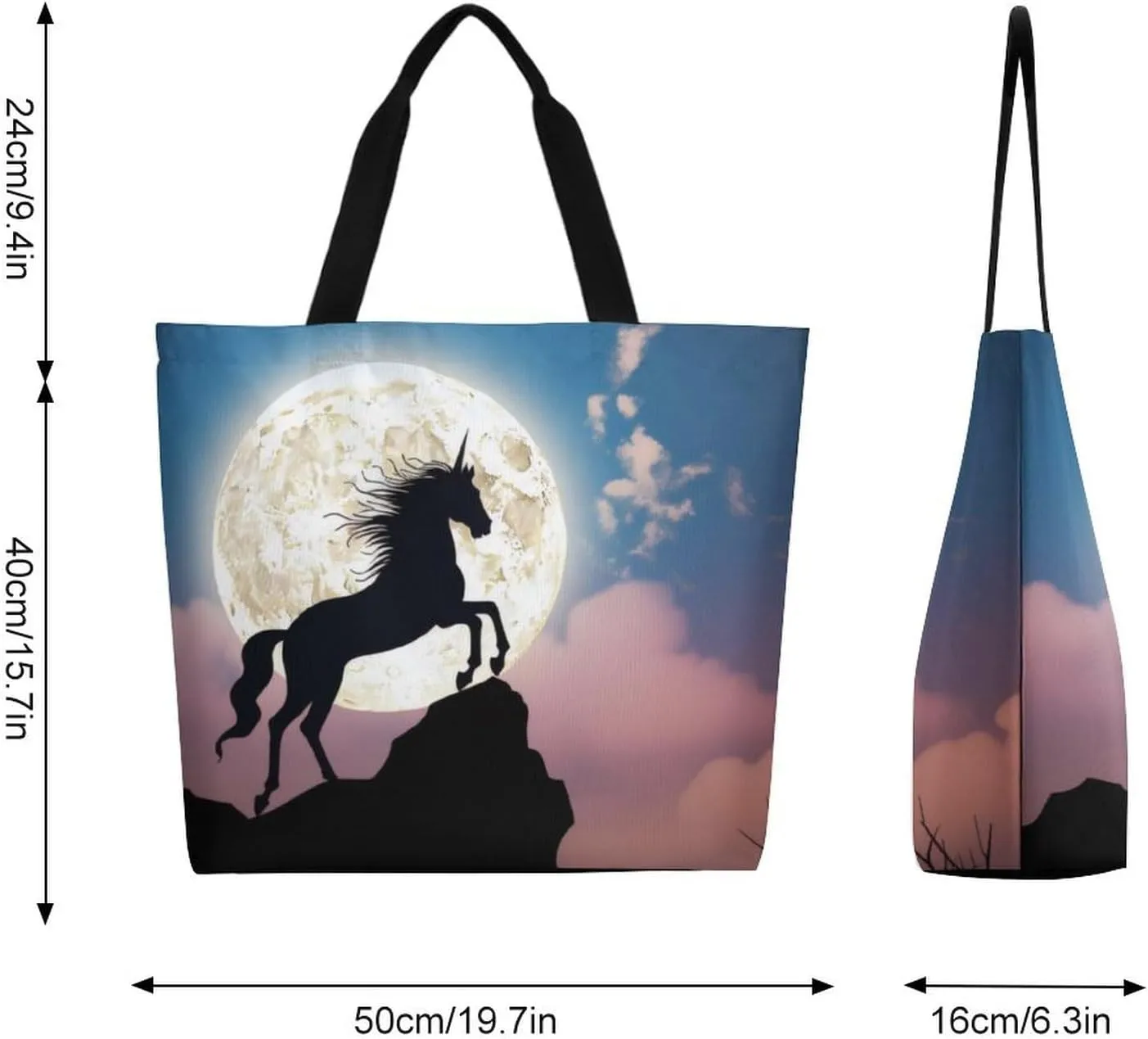 Canvas Tote Bag Large Women Casual Shoulder Bag Handbag Reusable Beach Shopping Grocery Bag For Outdoors