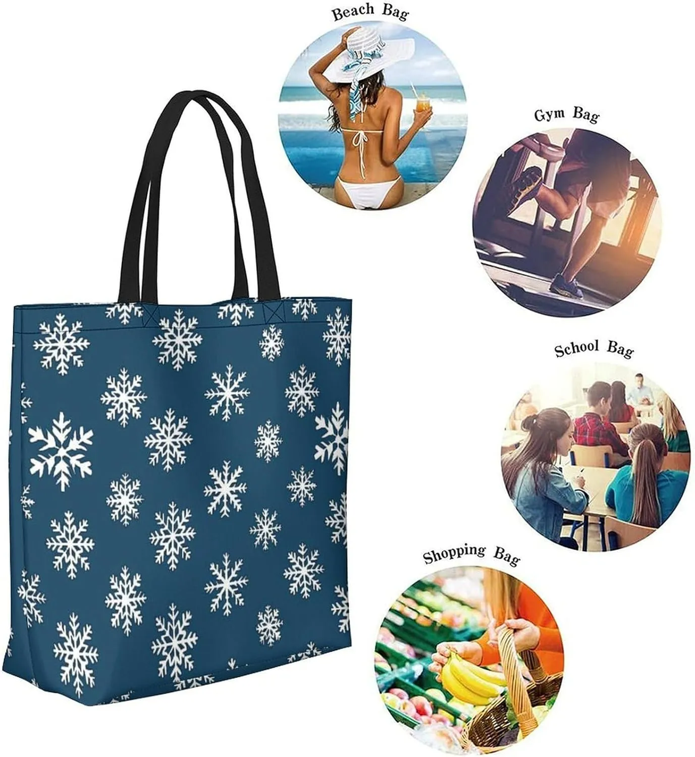 Canvas Tote Bag Large Women Casual Shoulder Bag Handbag Reusable Beach Shopping Grocery Bag For Outdoors