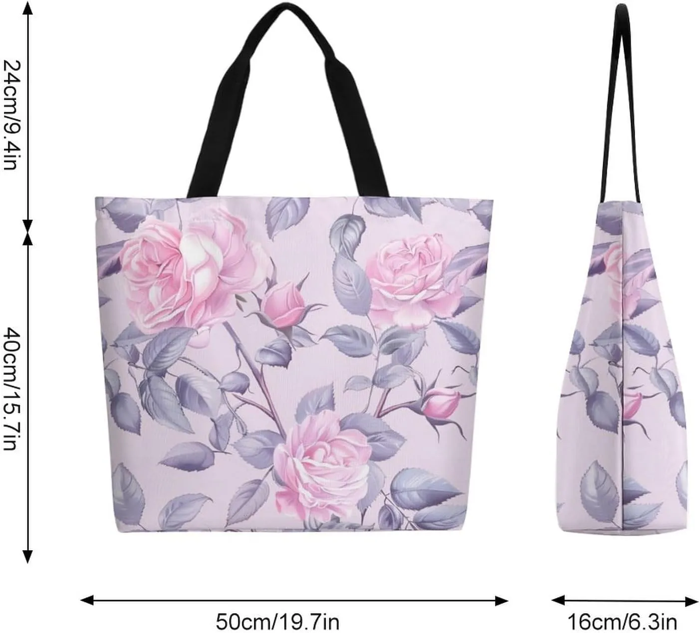 Canvas Tote Bag Large Women Casual Shoulder Bag Handbag Reusable Beach Shopping Grocery Bag For Outdoors
