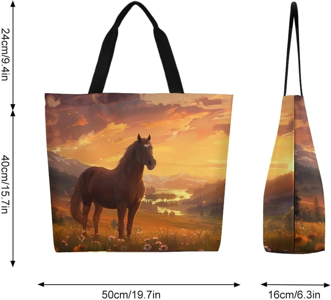Canvas Tote Bag Large Women Casual Shoulder Bag Handbag Reusable Beach Shopping Grocery Bag For Outdoors