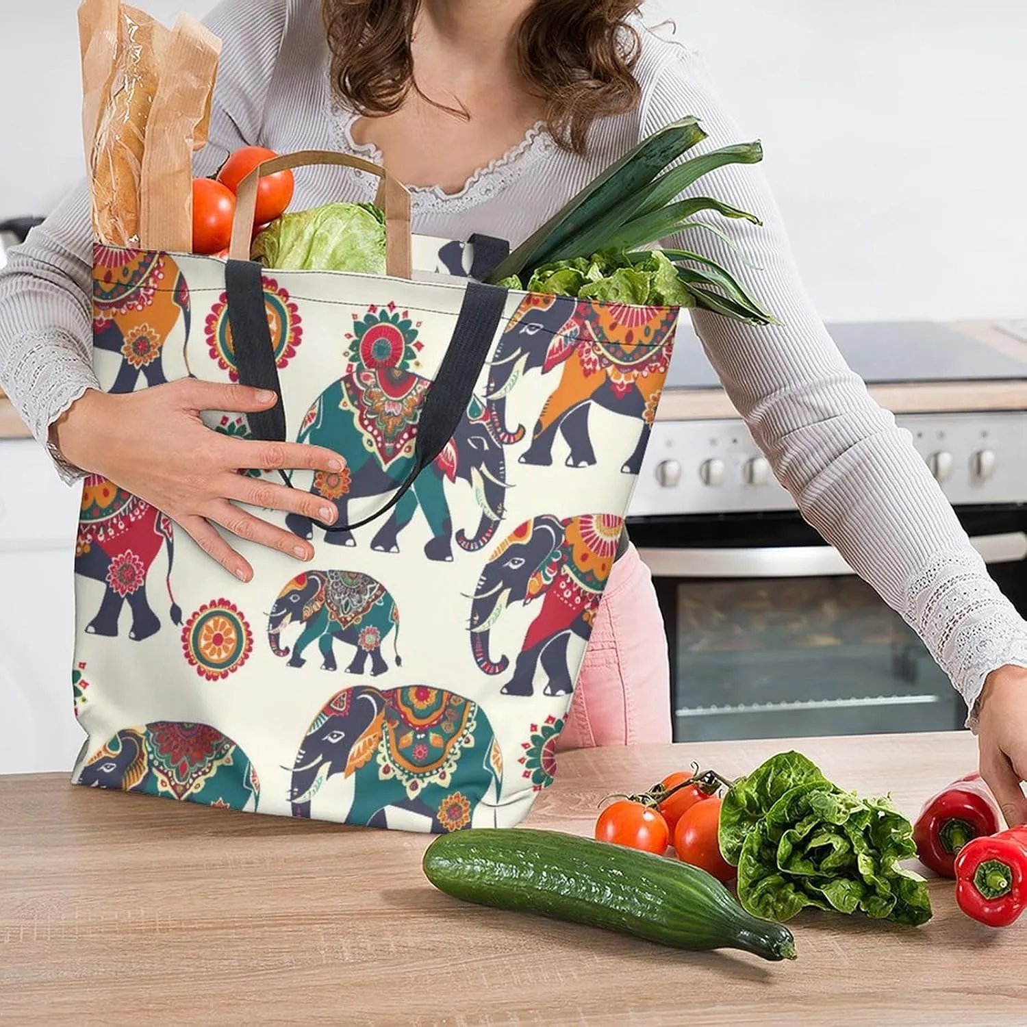 Canvas Tote Bag Large Women Casual Shoulder Bag Handbag Reusable Beach Shopping Grocery Bag For Outdoors