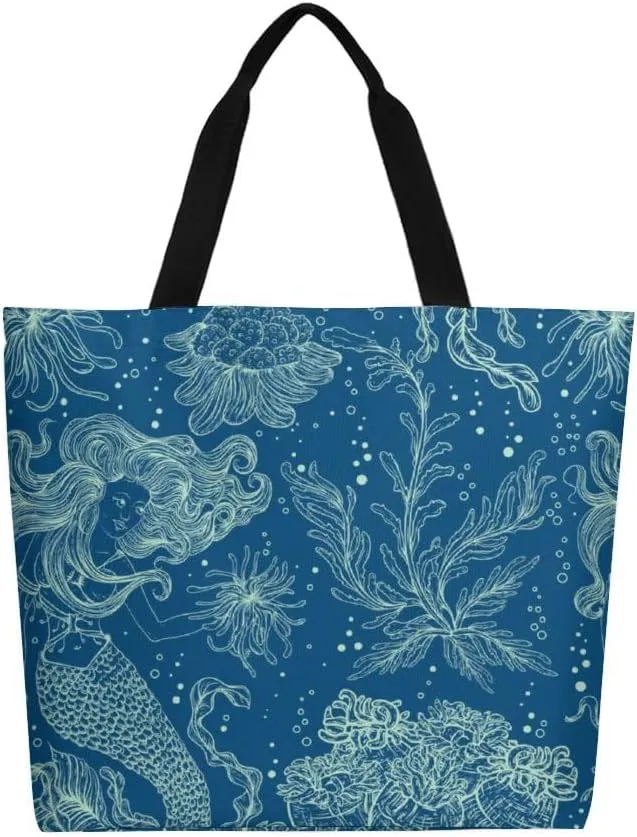 Canvas Tote Bag Large Women Casual Shoulder Bag Handbag Reusable Beach Shopping Grocery Bag For Outdoors