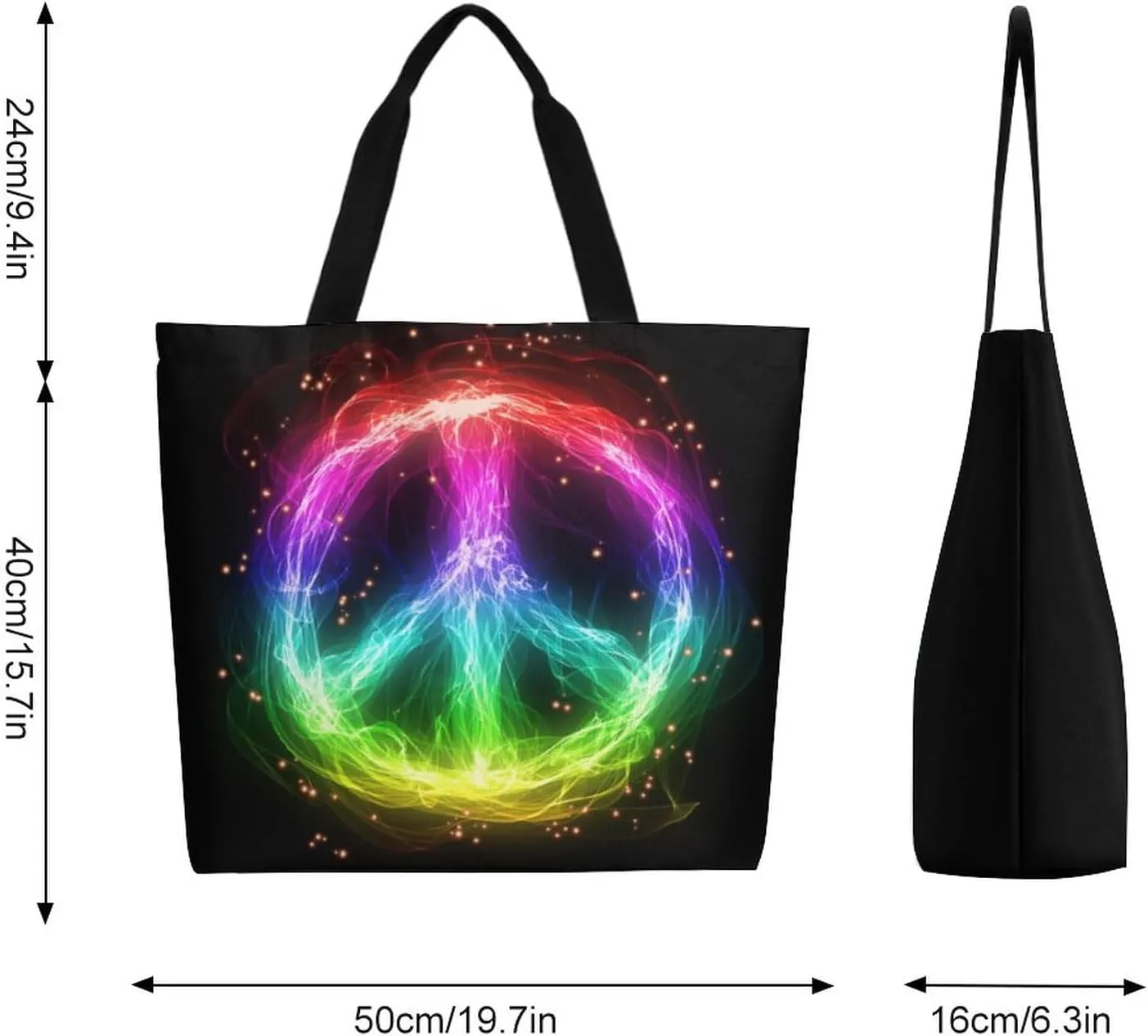 Canvas Tote Bag Large Women Casual Shoulder Bag Handbag Reusable Beach Shopping Grocery Bag For Outdoors