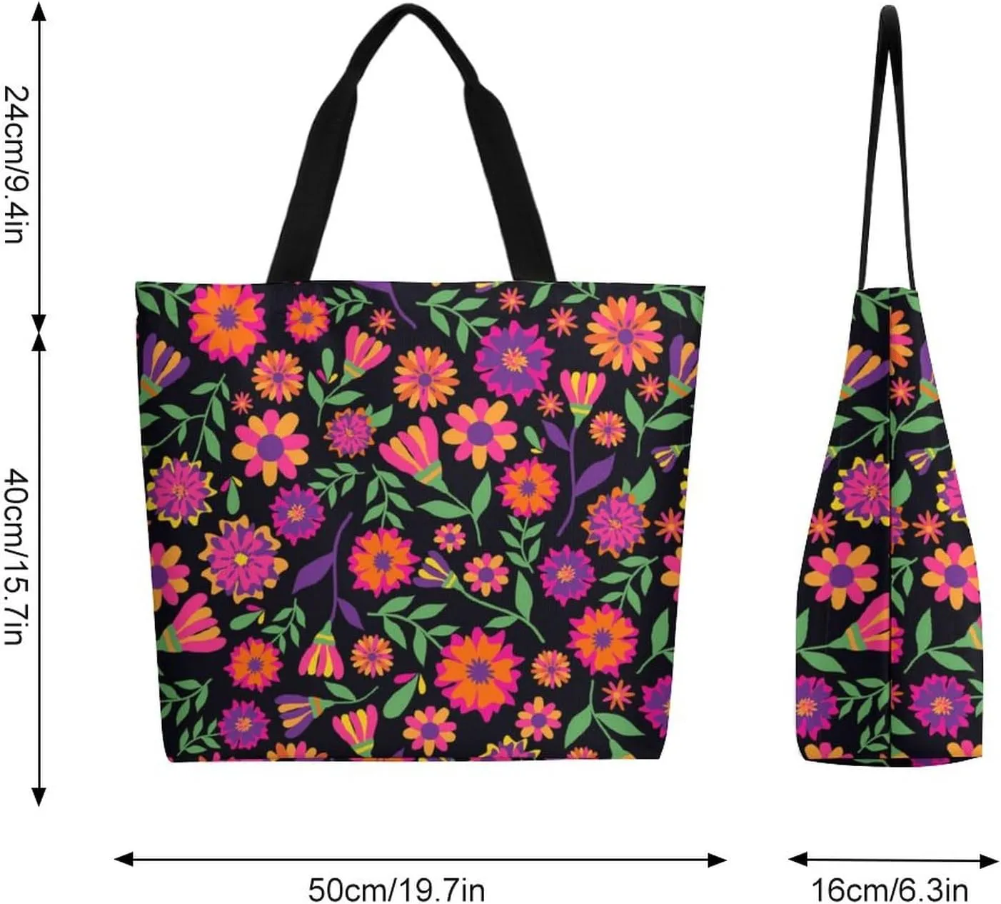 Canvas Tote Bag Large Women Casual Shoulder Bag Handbag Reusable Beach Shopping Grocery Bag For Outdoors