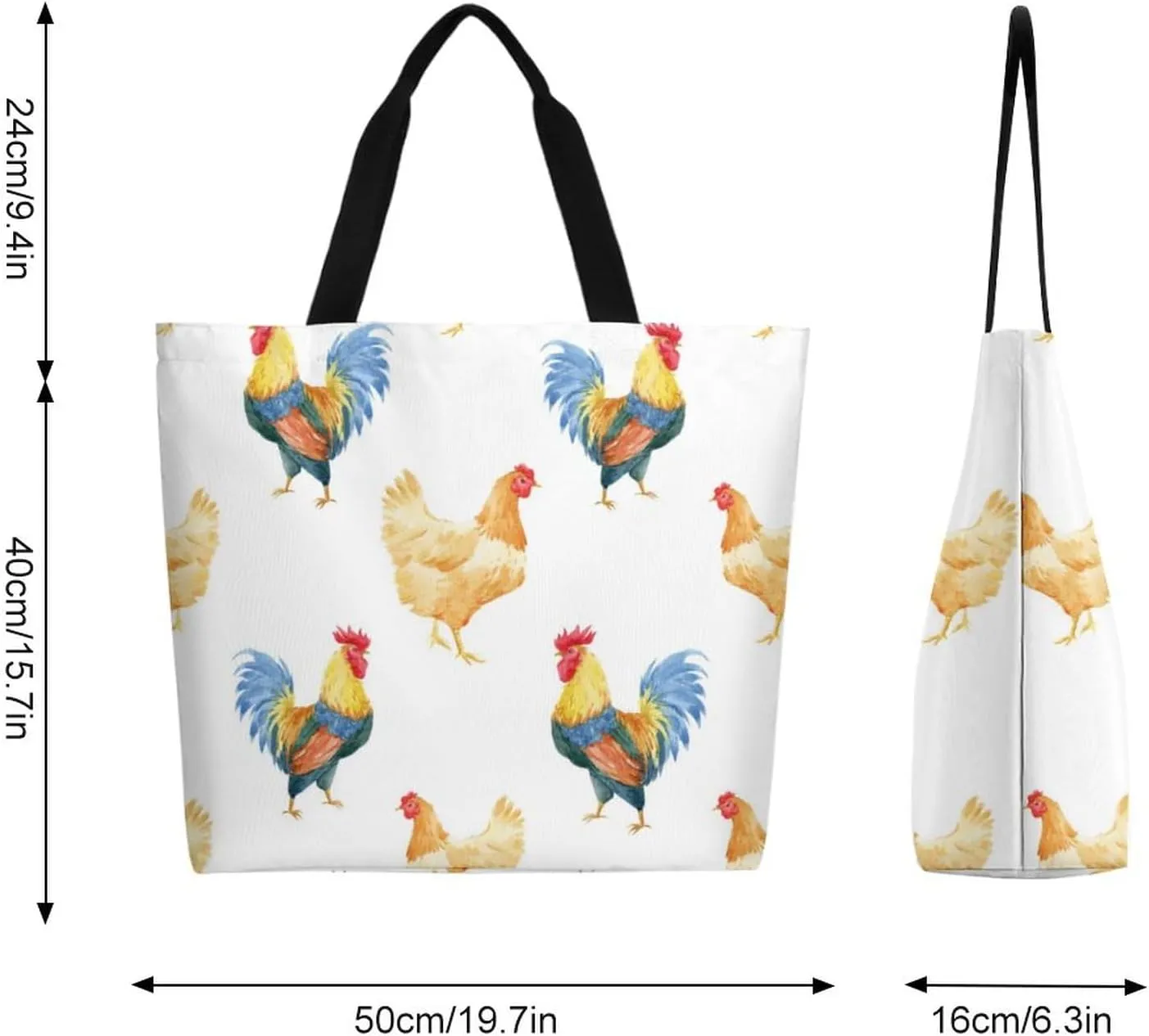 Canvas Tote Bag Large Women Casual Shoulder Bag Handbag Reusable Beach Shopping Grocery Bag For Outdoors