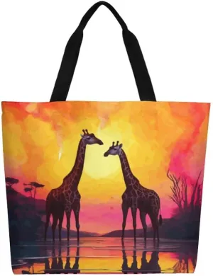 Canvas Tote Bag Large Women Casual Shoulder Bag Handbag Reusable Beach Shopping Grocery Bag For Outdoors