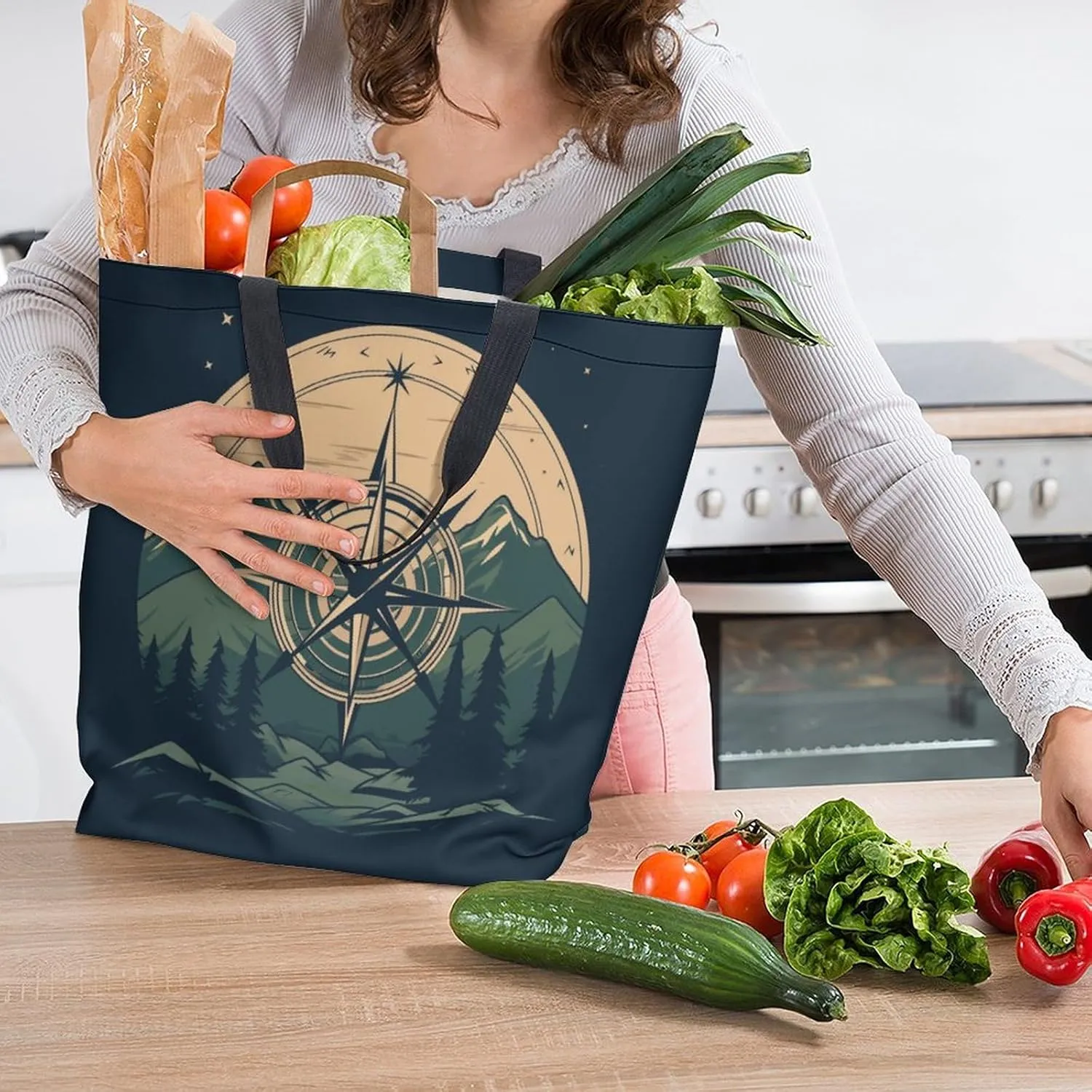 Canvas Tote Bag Large Women Casual Shoulder Bag Handbag Reusable Beach Shopping Grocery Bag For Outdoors