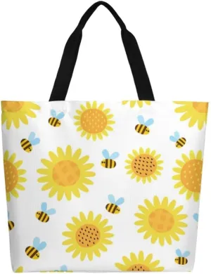 Canvas Tote Bag Large Women Casual Shoulder Bag Handbag Reusable Beach Shopping Grocery Bag For Outdoors