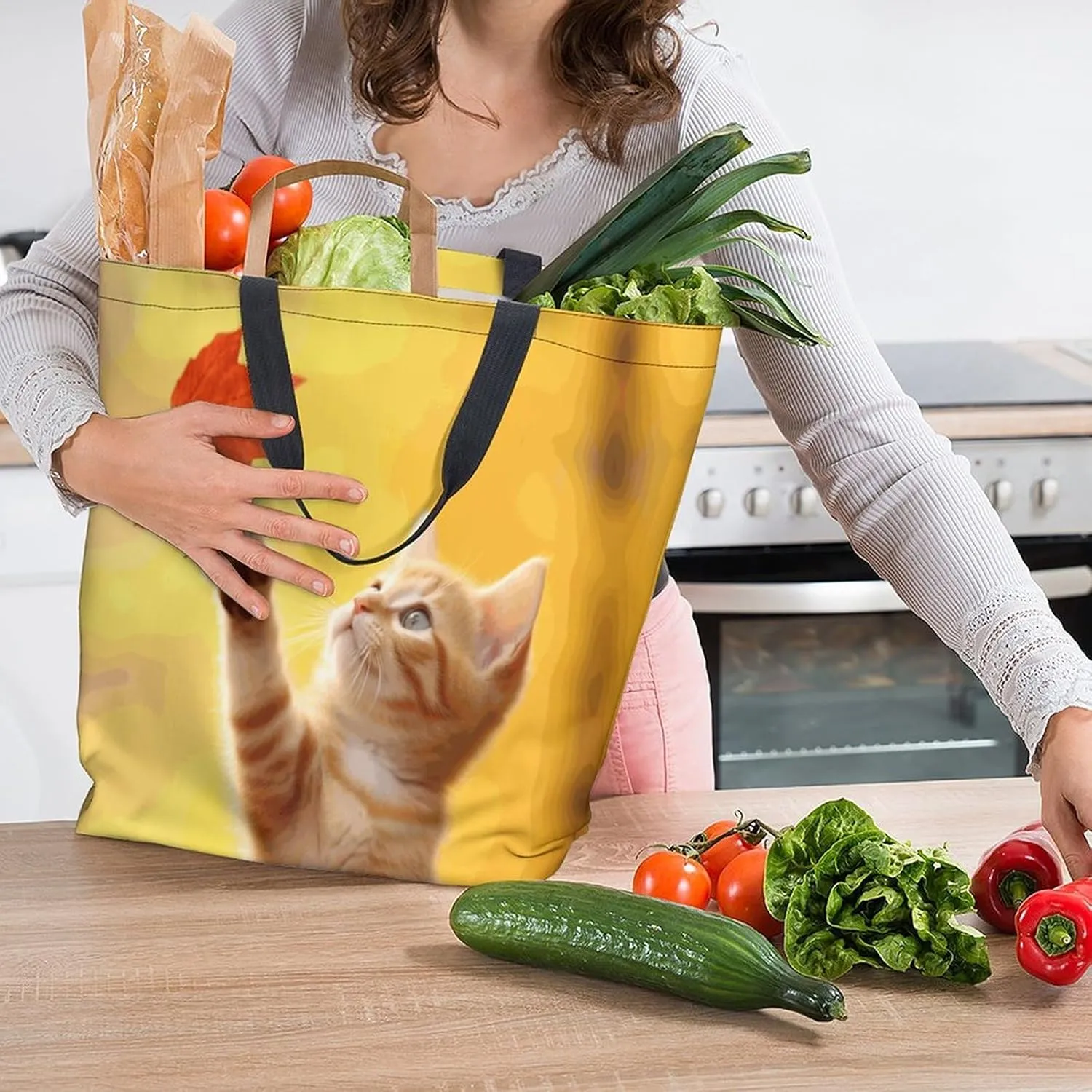 Canvas Tote Bag Large Women Casual Shoulder Bag Handbag Reusable Beach Shopping Grocery Bag For Outdoors
