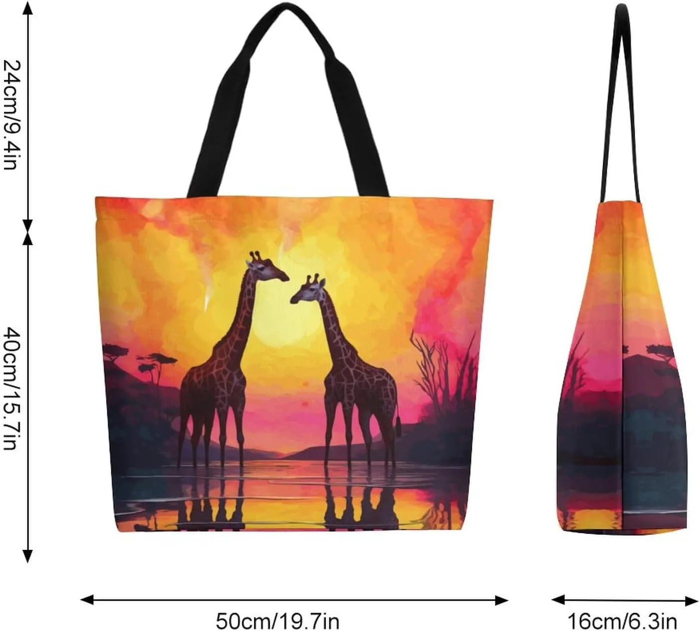 Canvas Tote Bag Large Women Casual Shoulder Bag Handbag Reusable Beach Shopping Grocery Bag For Outdoors
