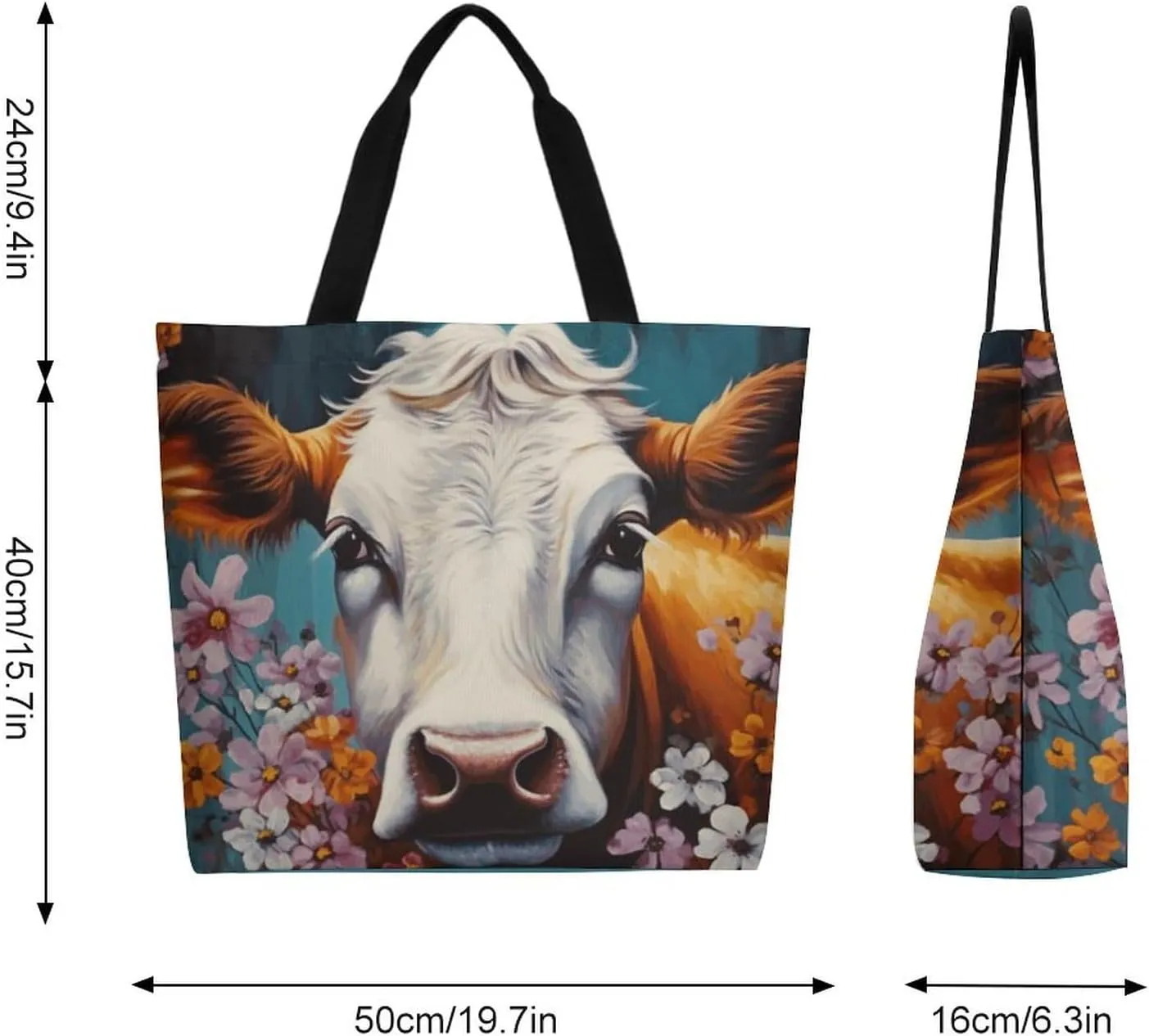 Canvas Tote Bag Large Women Casual Shoulder Bag Handbag Reusable Beach Shopping Grocery Bag For Outdoors