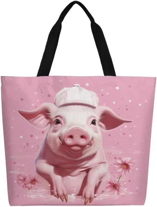 Canvas Tote Bag Large Women Casual Shoulder Bag Handbag Reusable Beach Shopping Grocery Bag For Outdoors