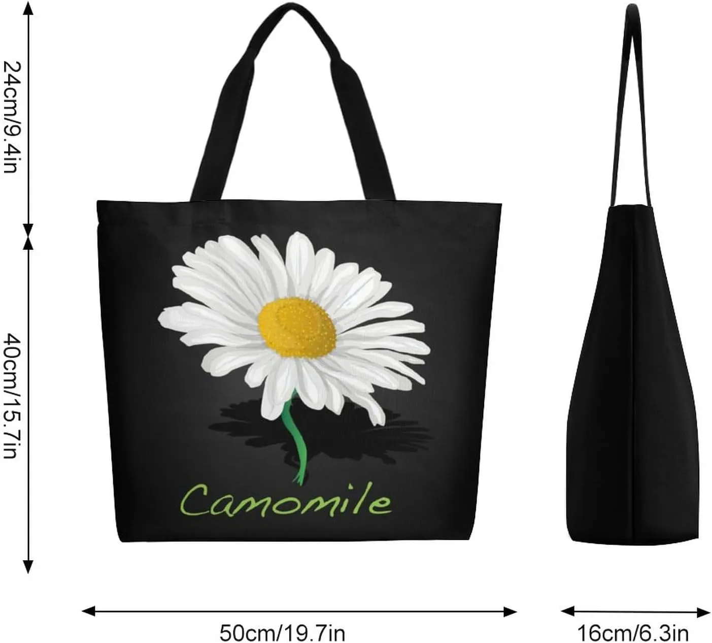 Canvas Tote Bag Large Women Casual Shoulder Bag Handbag Reusable Beach Shopping Grocery Bag For Outdoors