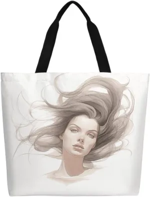 Canvas Tote Bag Large Women Casual Shoulder Bag Handbag Reusable Beach Shopping Grocery Bag For Outdoors