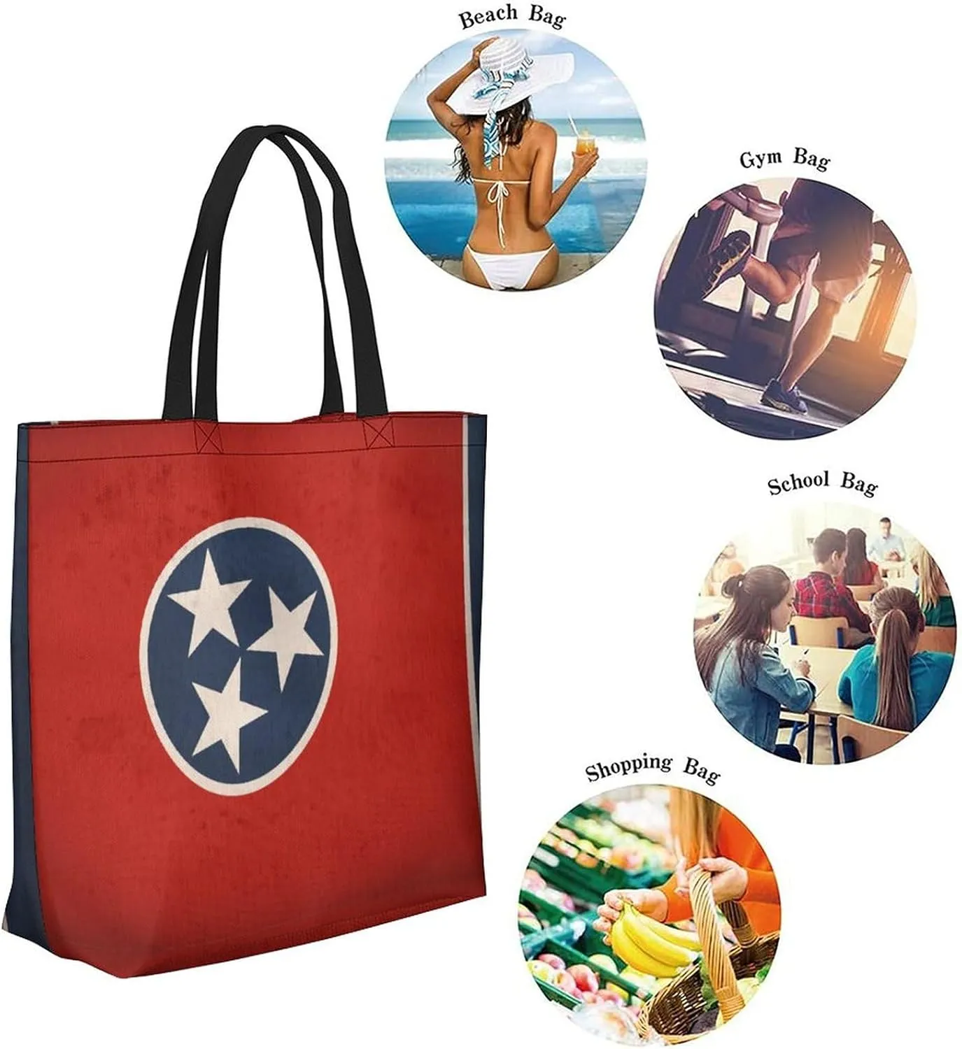 Canvas Tote Bag Large Women Casual Shoulder Bag Handbag Reusable Beach Shopping Grocery Bag For Outdoors