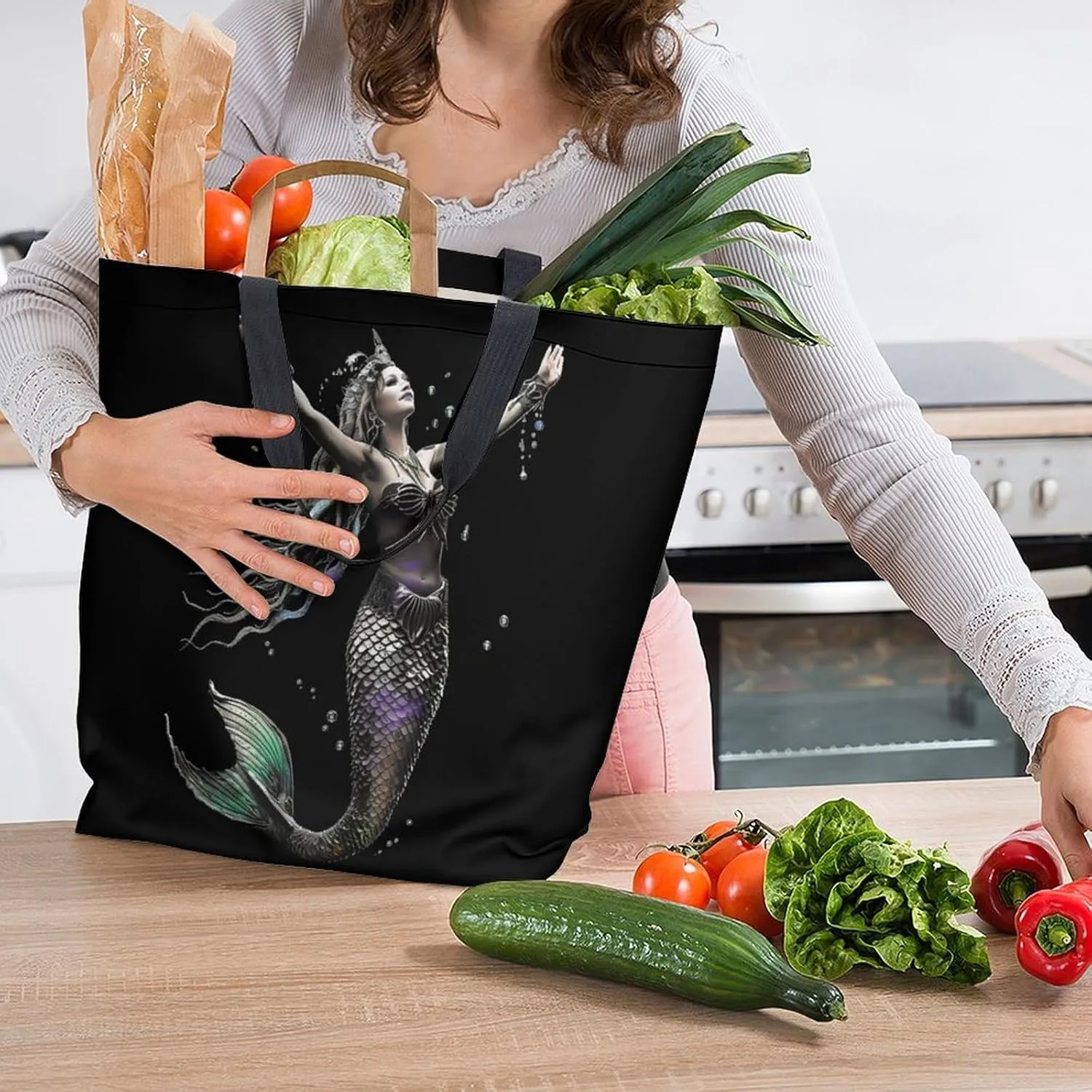 Canvas Tote Bag Large Women Casual Shoulder Bag Handbag Reusable Beach Shopping Grocery Bag For Outdoors