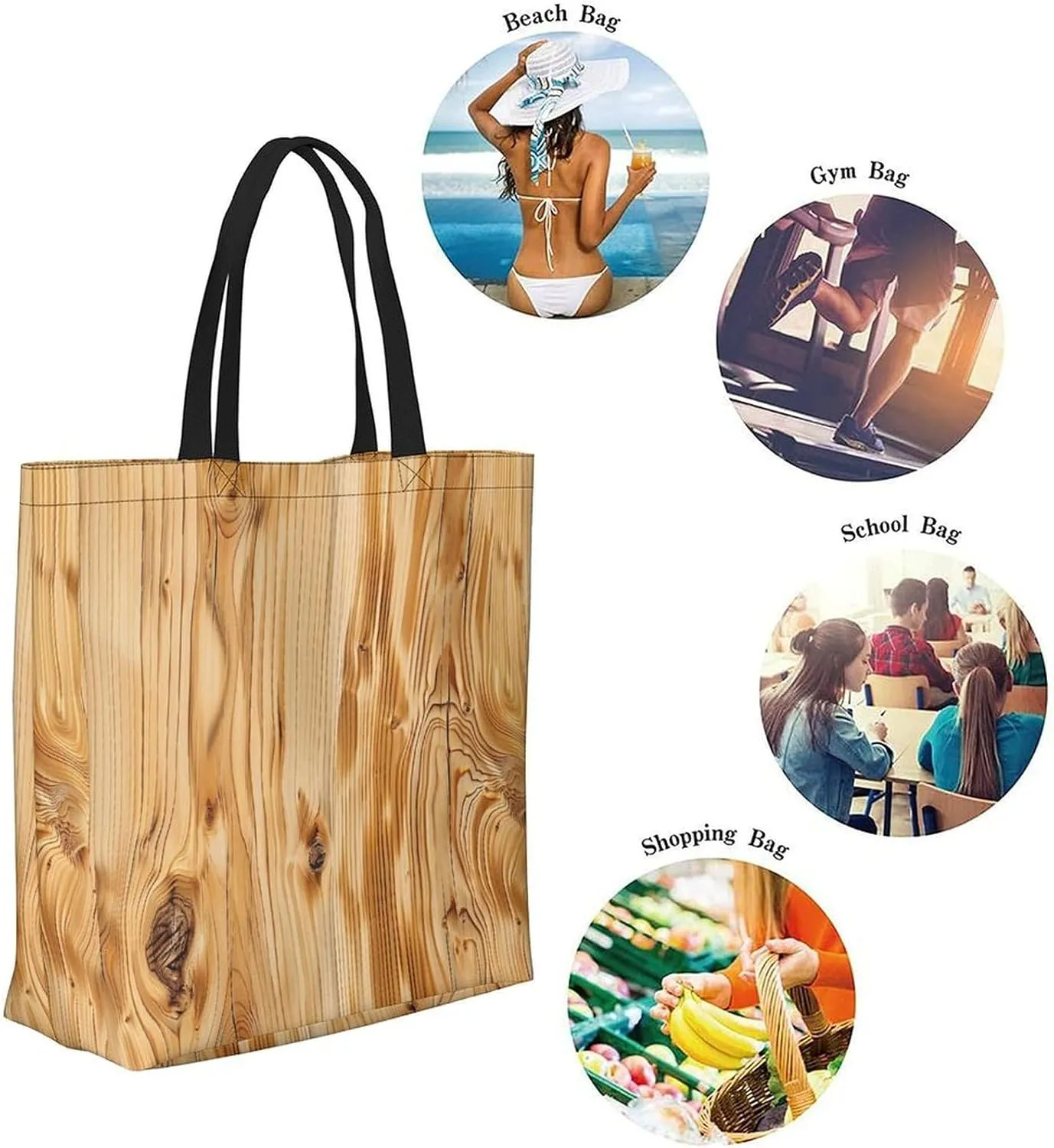 Canvas Tote Bag Large Women Casual Shoulder Bag Handbag Reusable Beach Shopping Grocery Bag For Outdoors