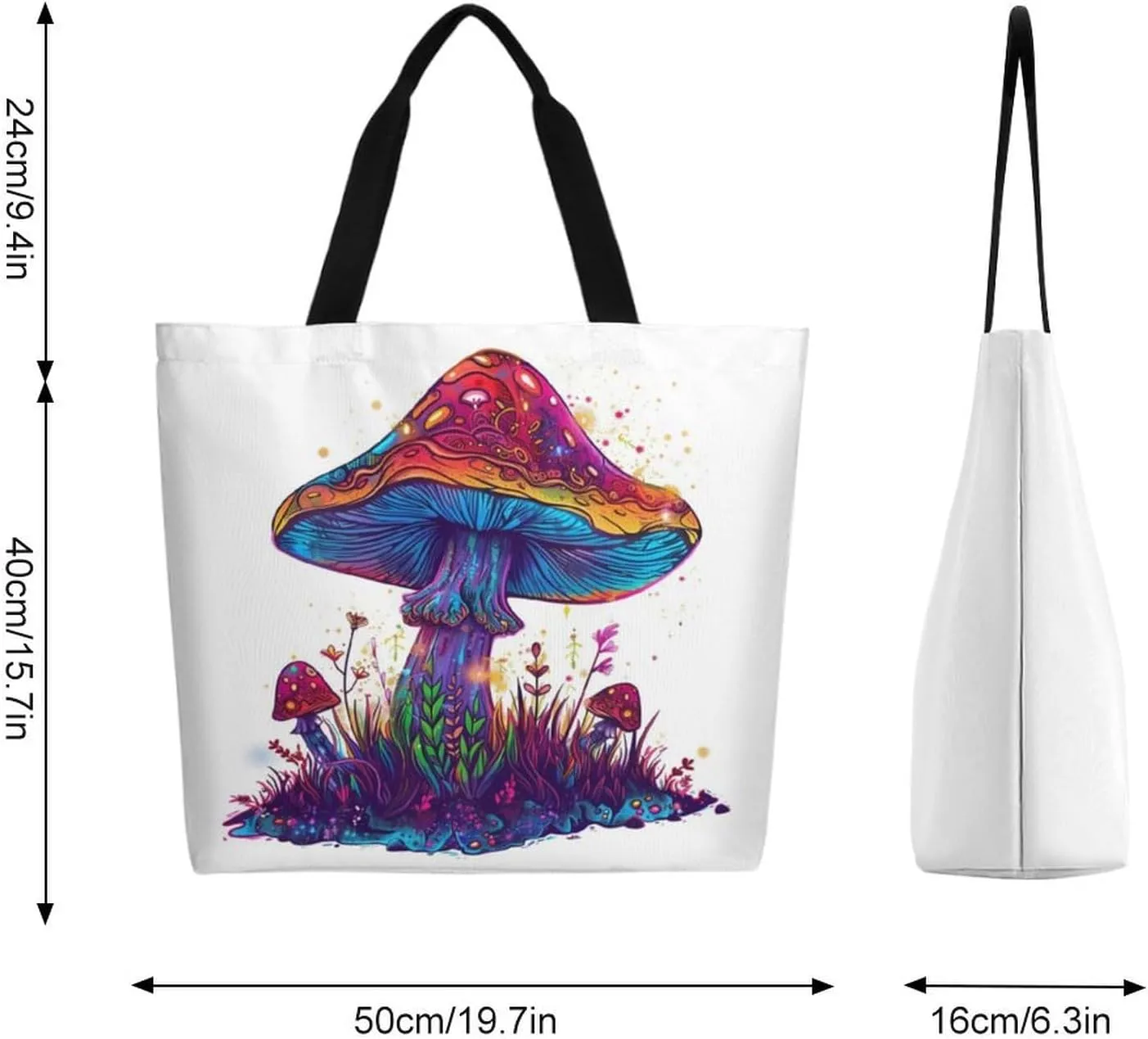 Canvas Tote Bag Large Women Casual Shoulder Bag Handbag Reusable Beach Shopping Grocery Bag For Outdoors