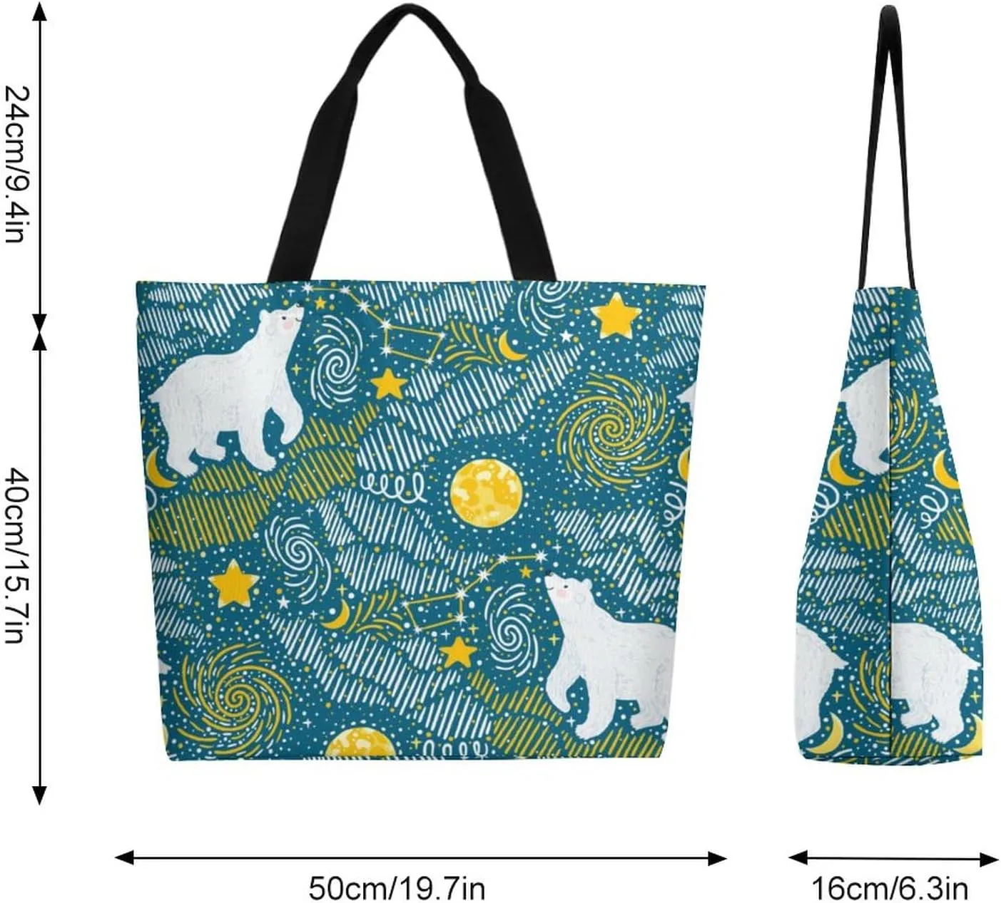 Canvas Tote Bag Large Women Casual Shoulder Bag Handbag Reusable Beach Shopping Grocery Bag For Outdoors