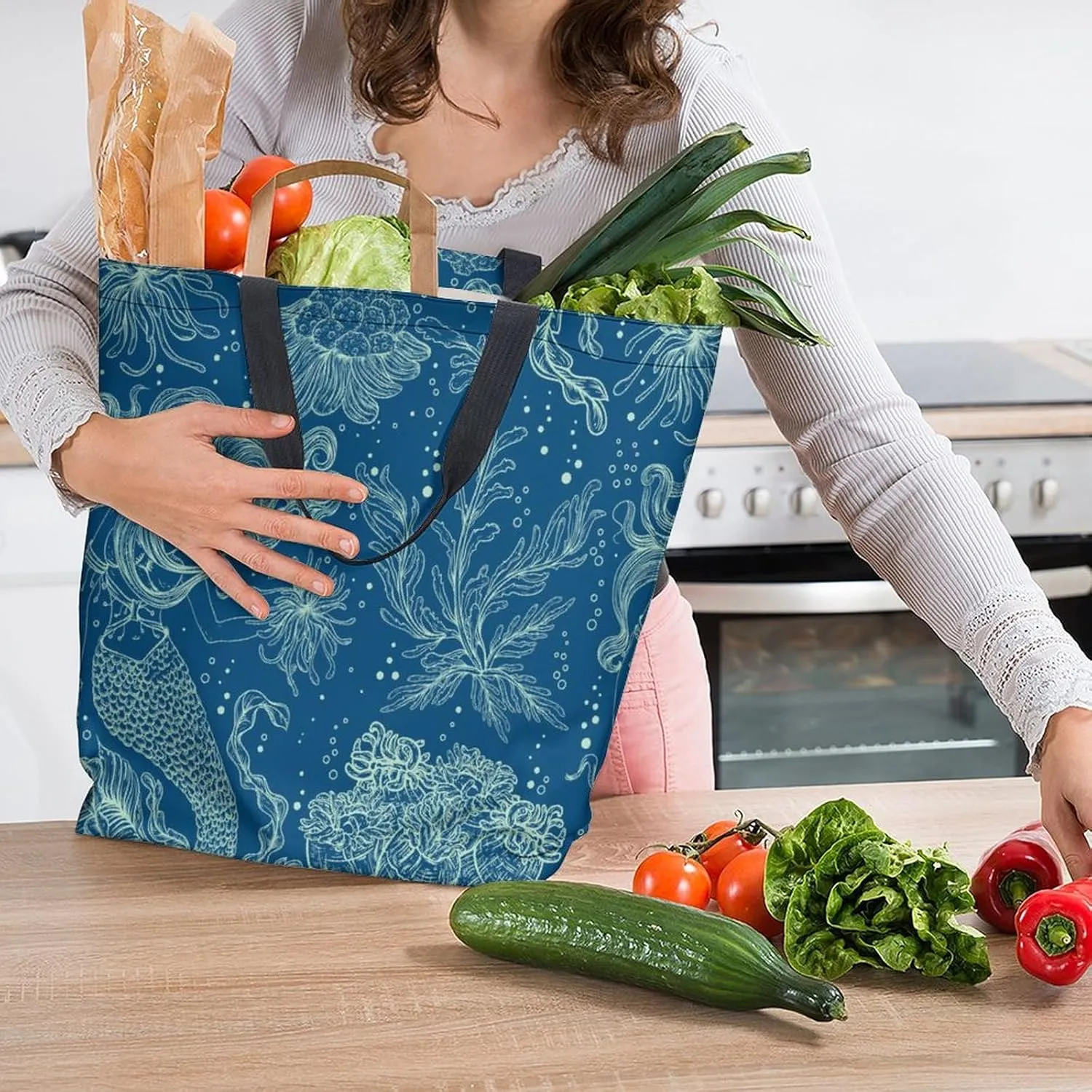Canvas Tote Bag Large Women Casual Shoulder Bag Handbag Reusable Beach Shopping Grocery Bag For Outdoors