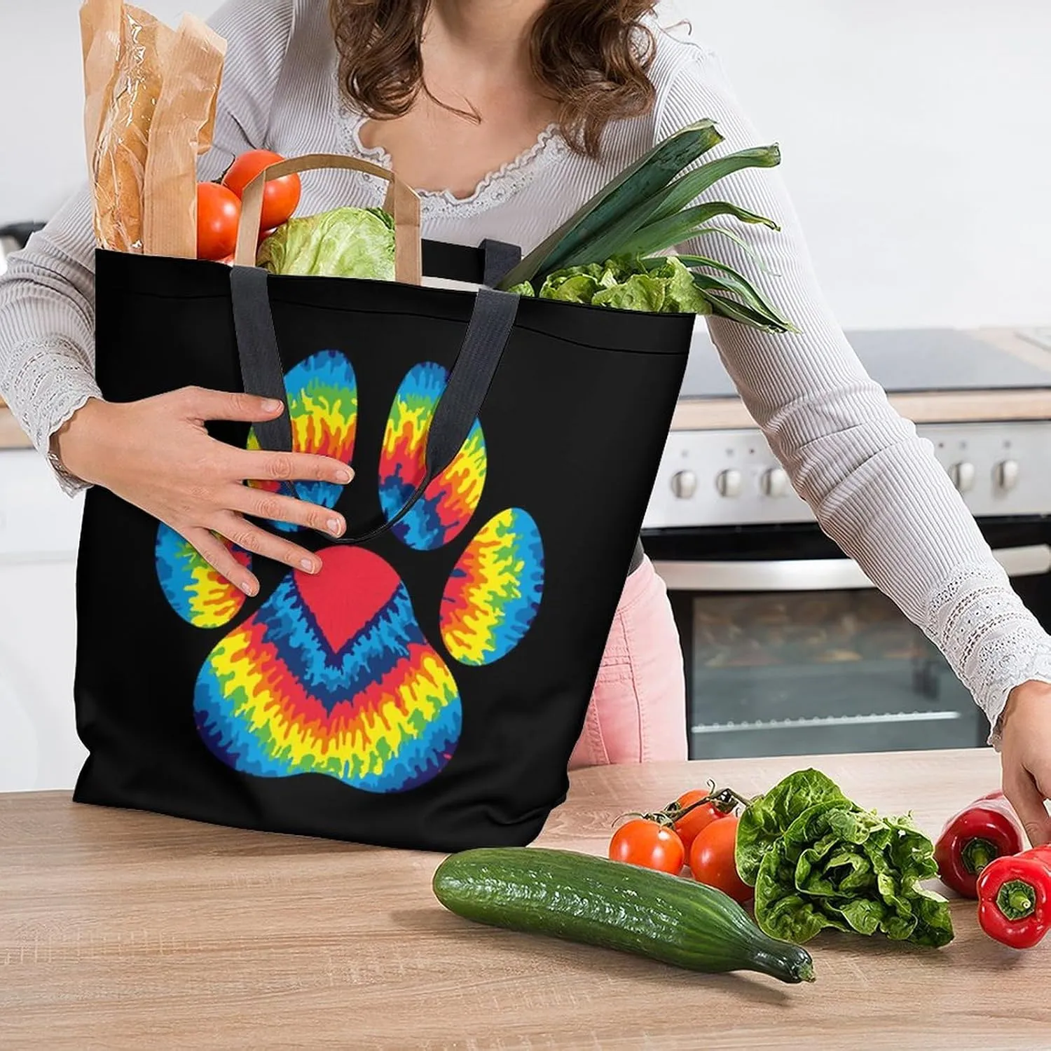 Canvas Tote Bag Large Women Casual Shoulder Bag Handbag Reusable Beach Shopping Grocery Bag For Outdoors