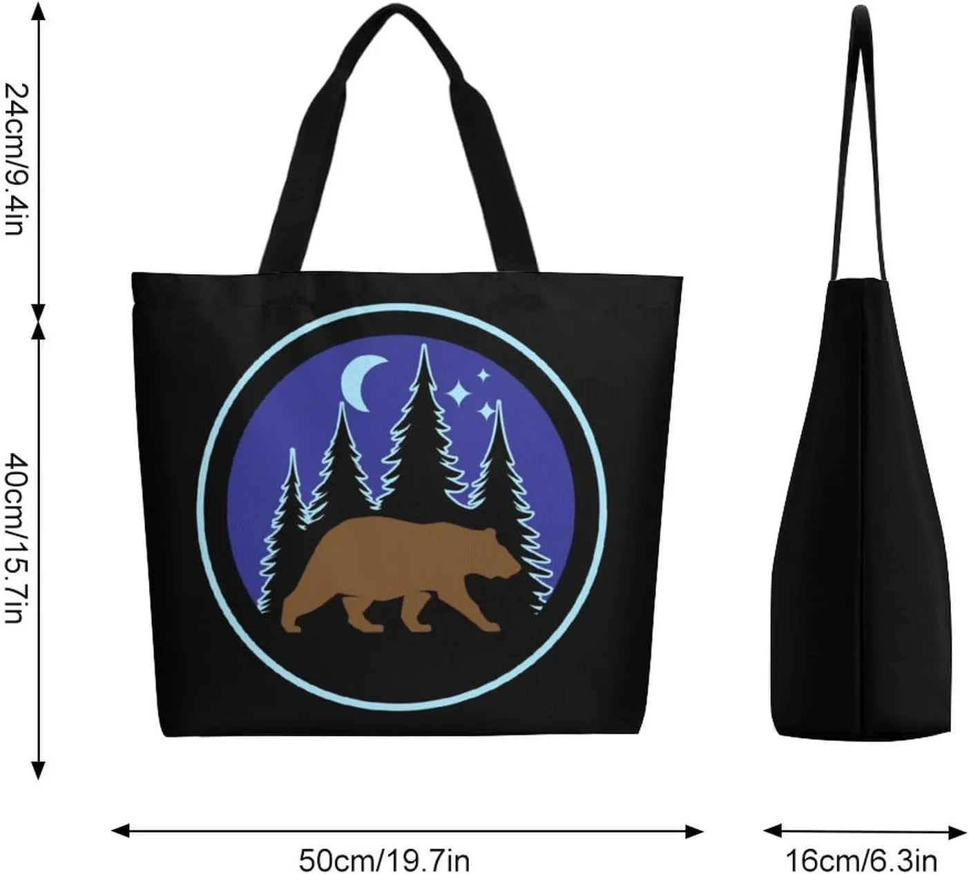 Canvas Tote Bag Large Women Casual Shoulder Bag Handbag Reusable Beach Shopping Grocery Bag For Outdoors