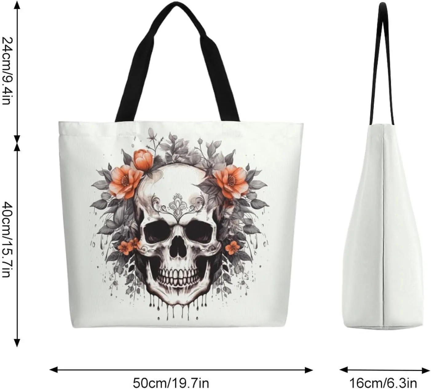 Canvas Tote Bag Large Women Casual Shoulder Bag Handbag Reusable Beach Shopping Grocery Bag For Outdoors