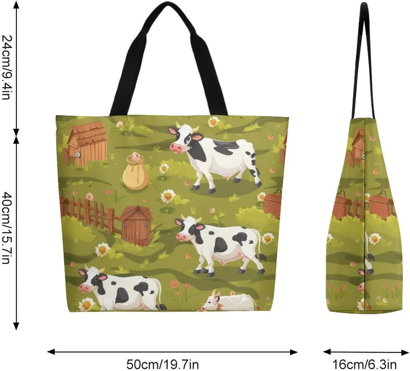 Canvas Tote Bag Large Women Casual Shoulder Bag Handbag Reusable Beach Shopping Grocery Bag For Outdoors